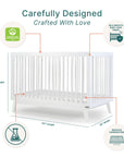 dadada Baby Soho 3-in-1 Convertible Crib