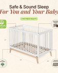 dadada Baby Soho 3-in-1 Convertible Crib