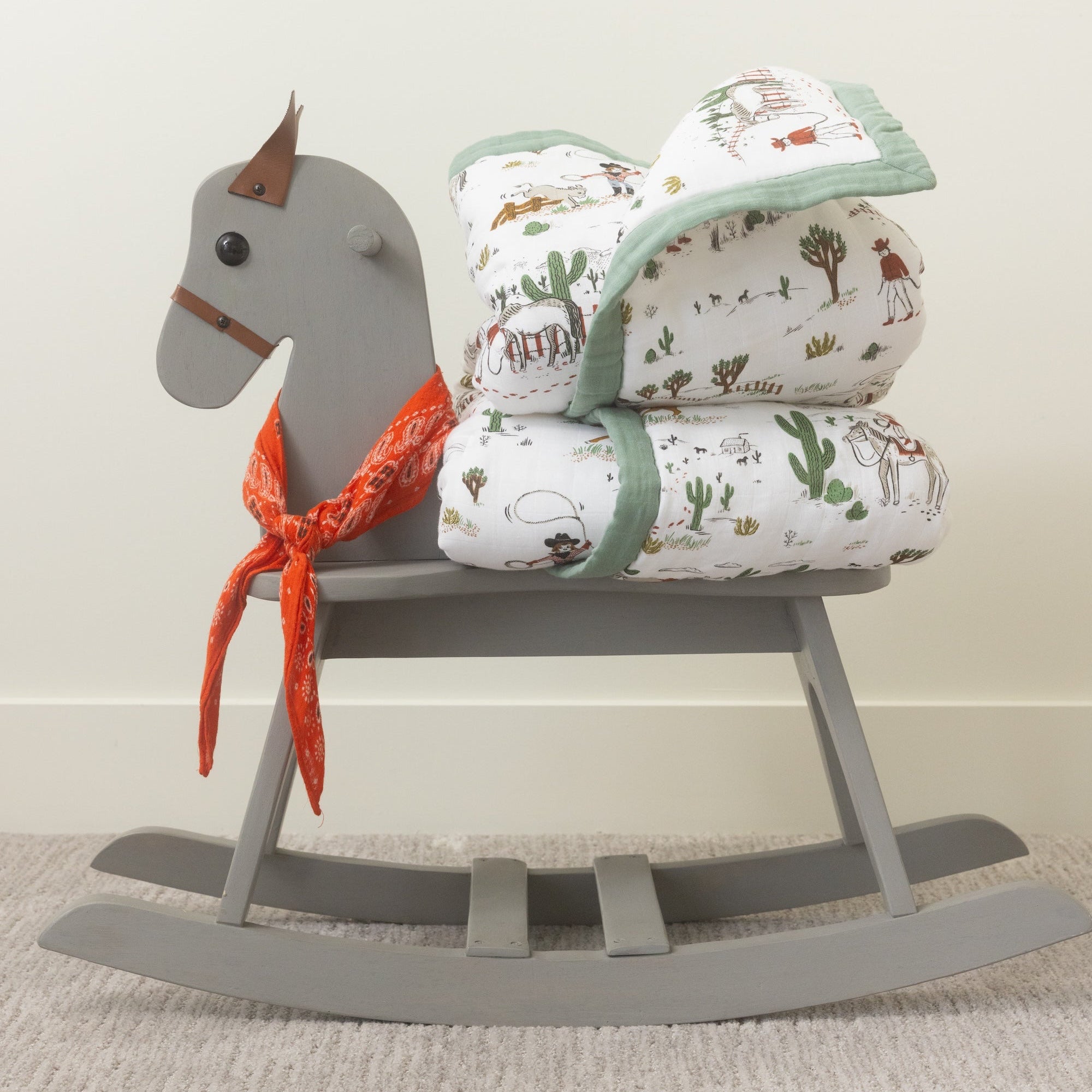 Cotton Muslin Toddler Comforter - Cowpoke