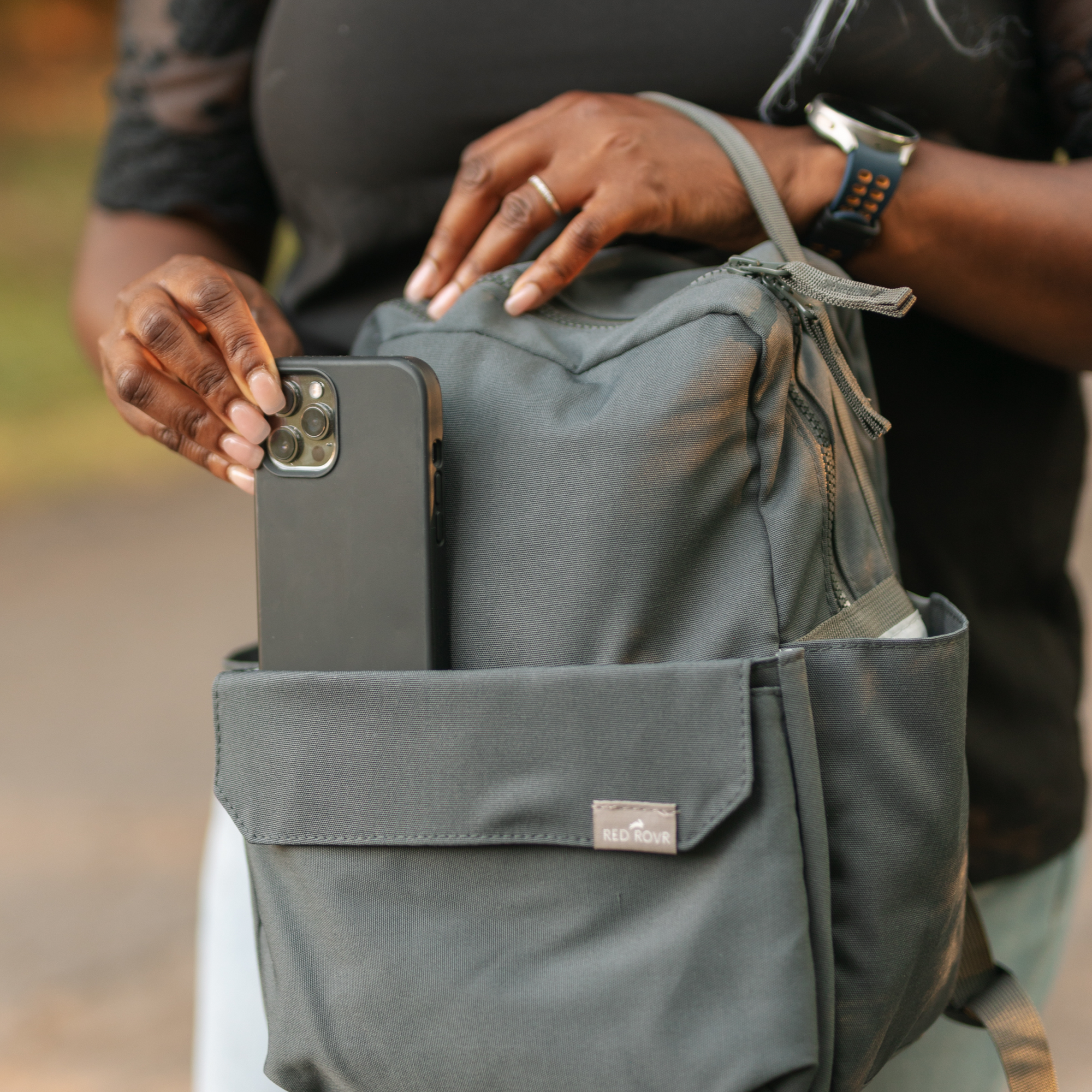 Red Rovr Mini Roo Backpack - Charcoal