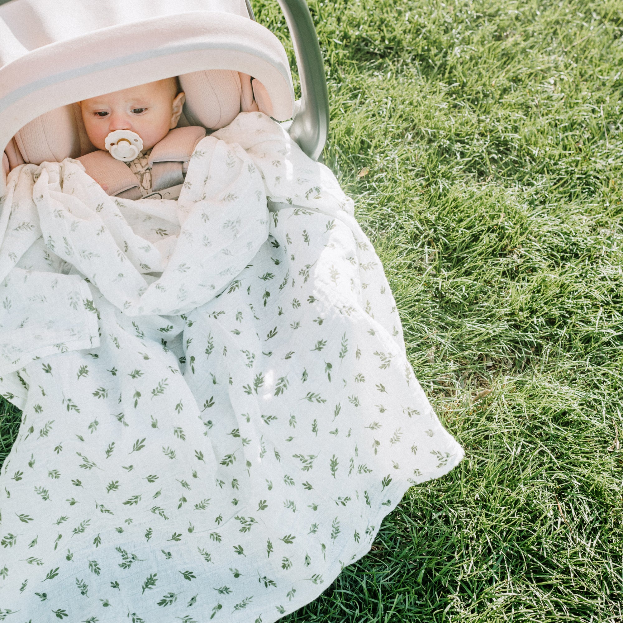 Organic Cotton Muslin Swaddle Blanket 2 Pack - Yellow Roses