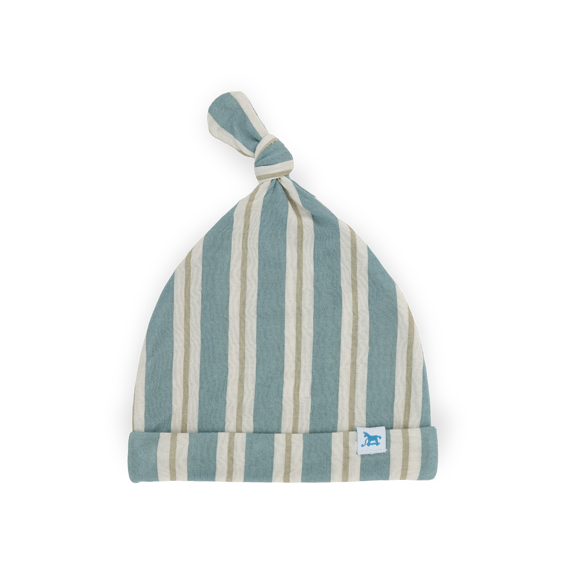 Stretch Knit Hat - Blue Vintage Stripe
