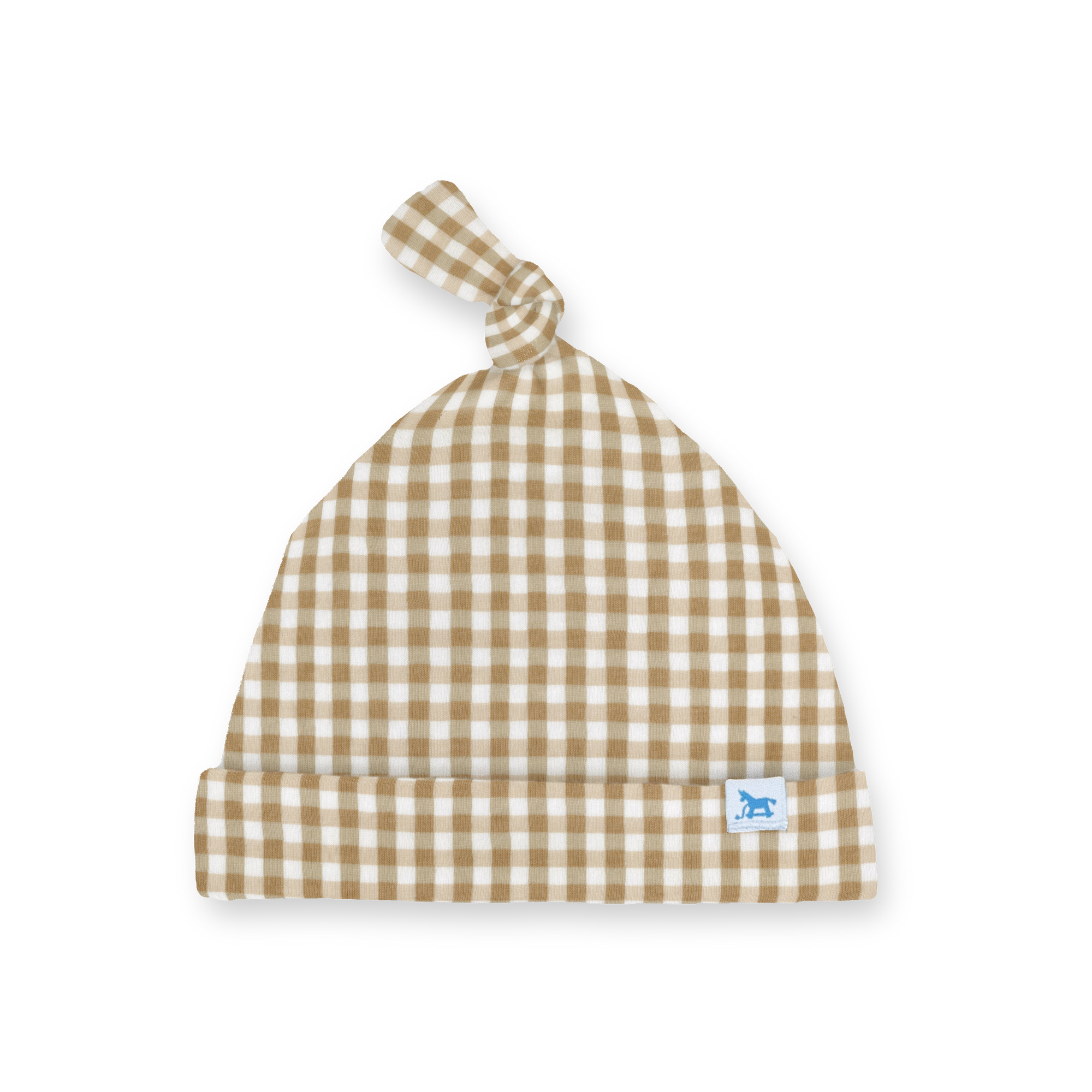 Stretch Knit Hat - Cinnamon Gingham