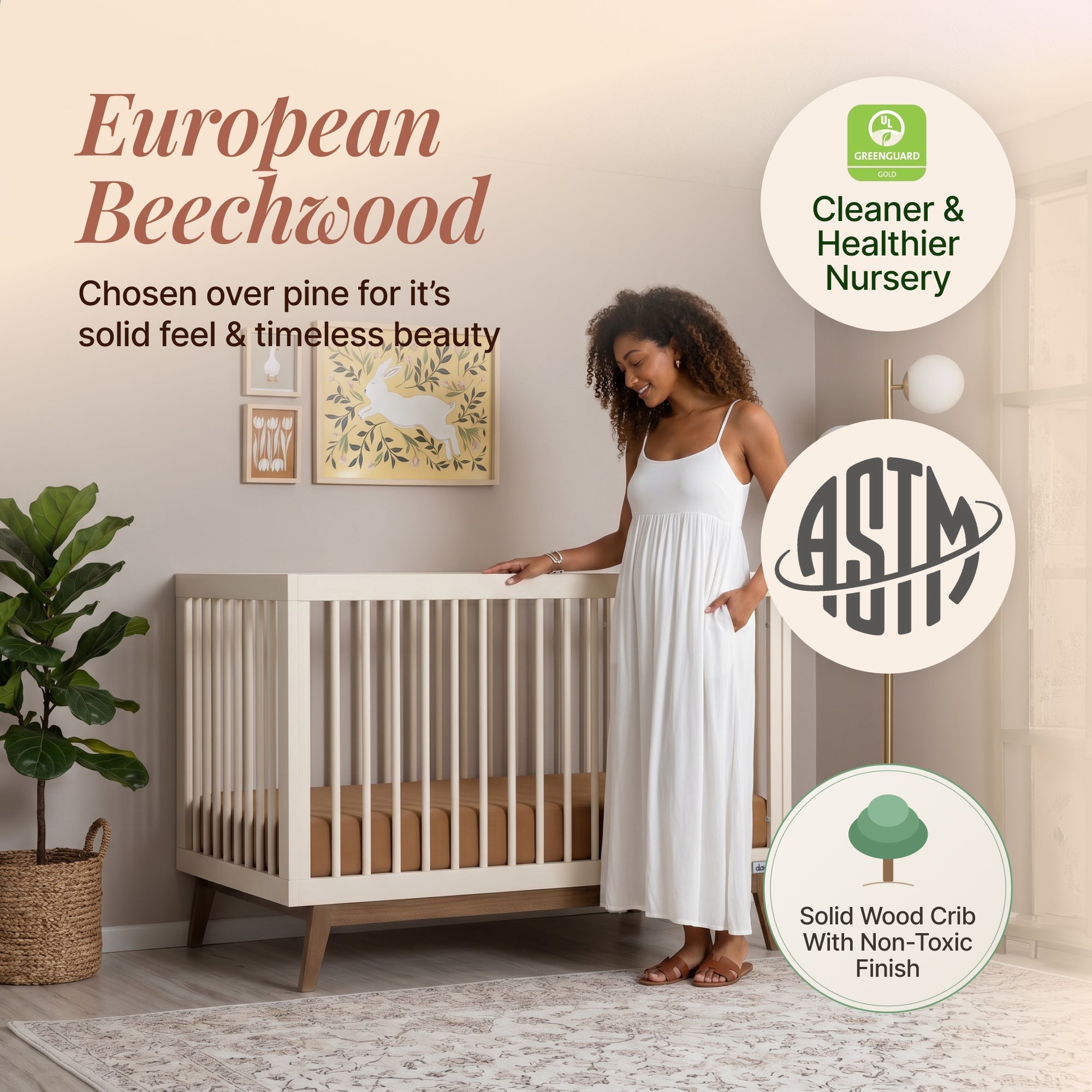dadada Baby Soho 3-in-1 Convertible Crib